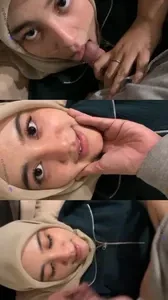 jilbab cantik sepong kontol sambil dirty talk